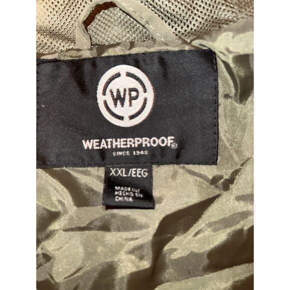 WP Weatherproof Men’s Rain Jacket XXL Lichen Green With Hood And 3 Pockets - Picture 3 of 8